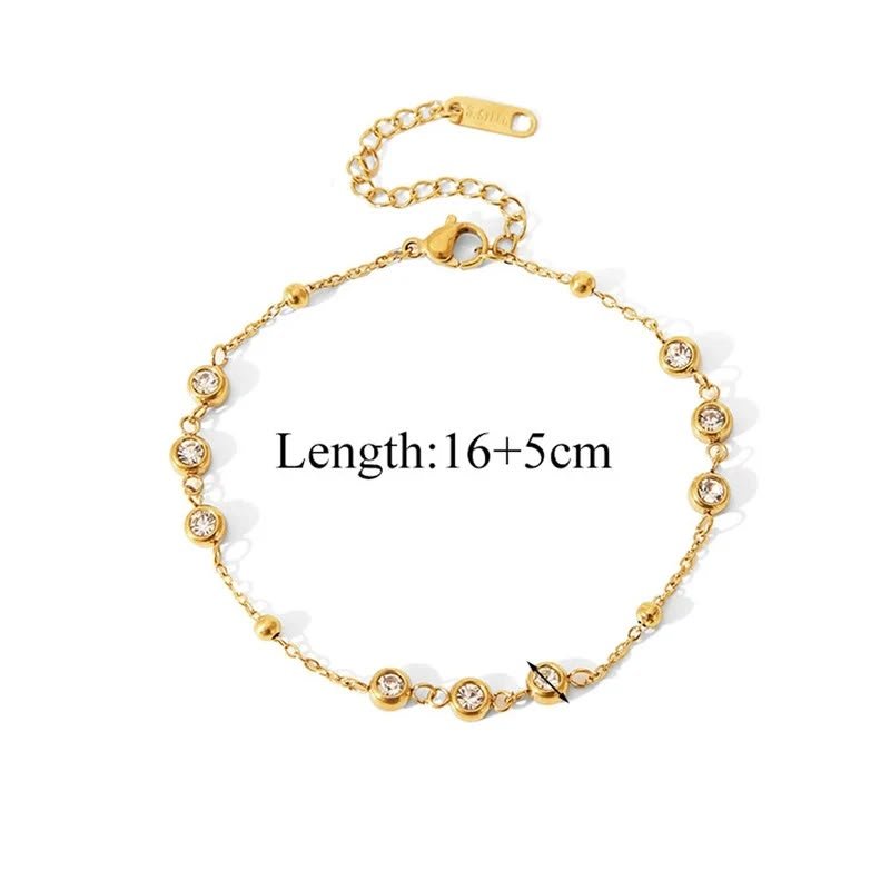 Golden Crystal Station Bracelet alternate view 4