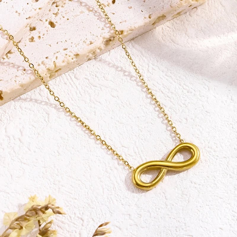 Golden Infinity Pendant Necklace