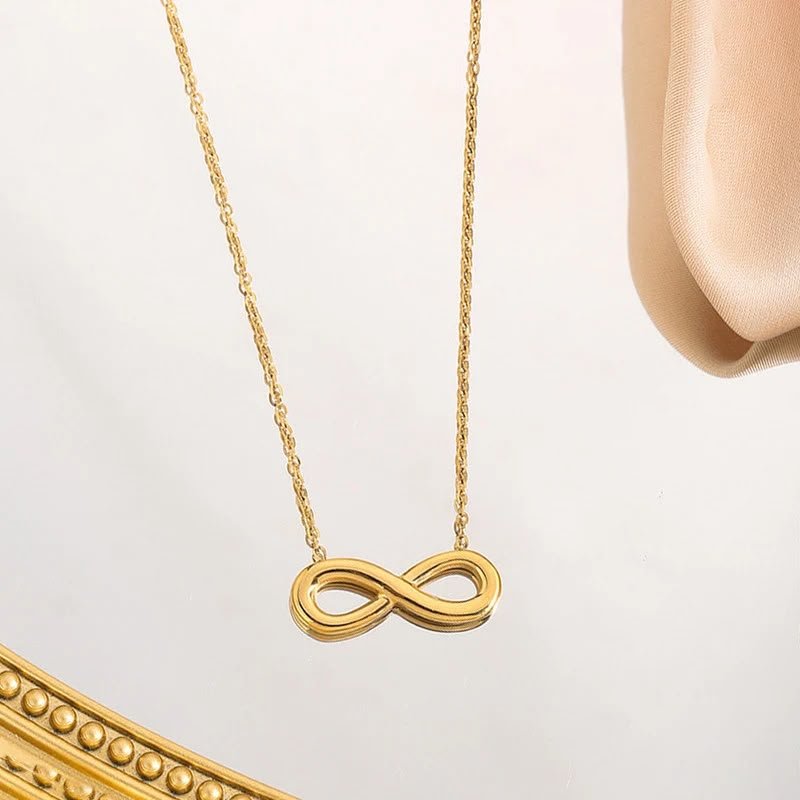 Golden Infinity Pendant Necklace alternate view 3