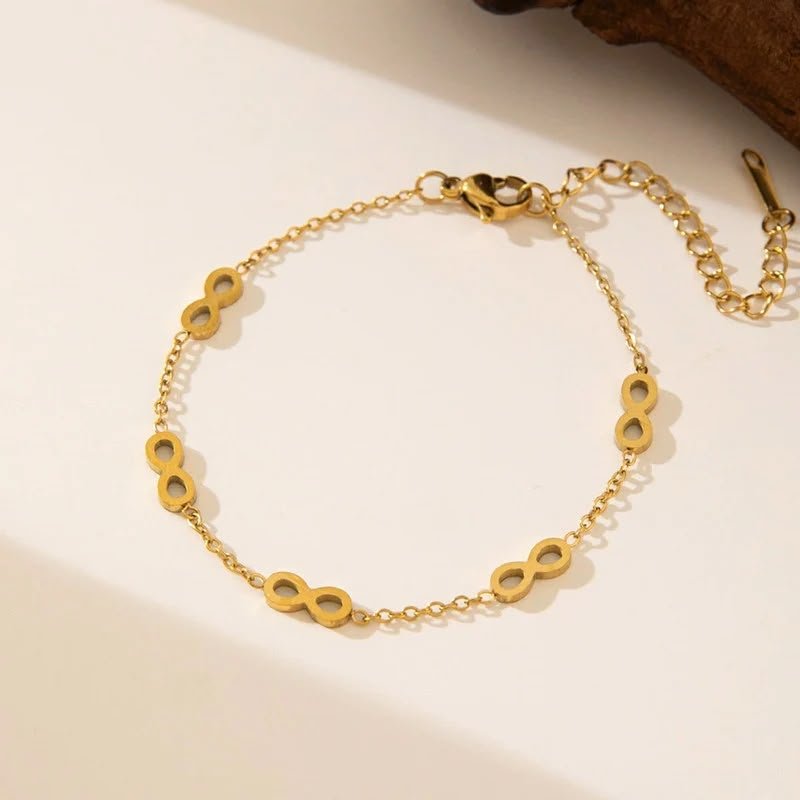 Golden Infinity Station Bracelet