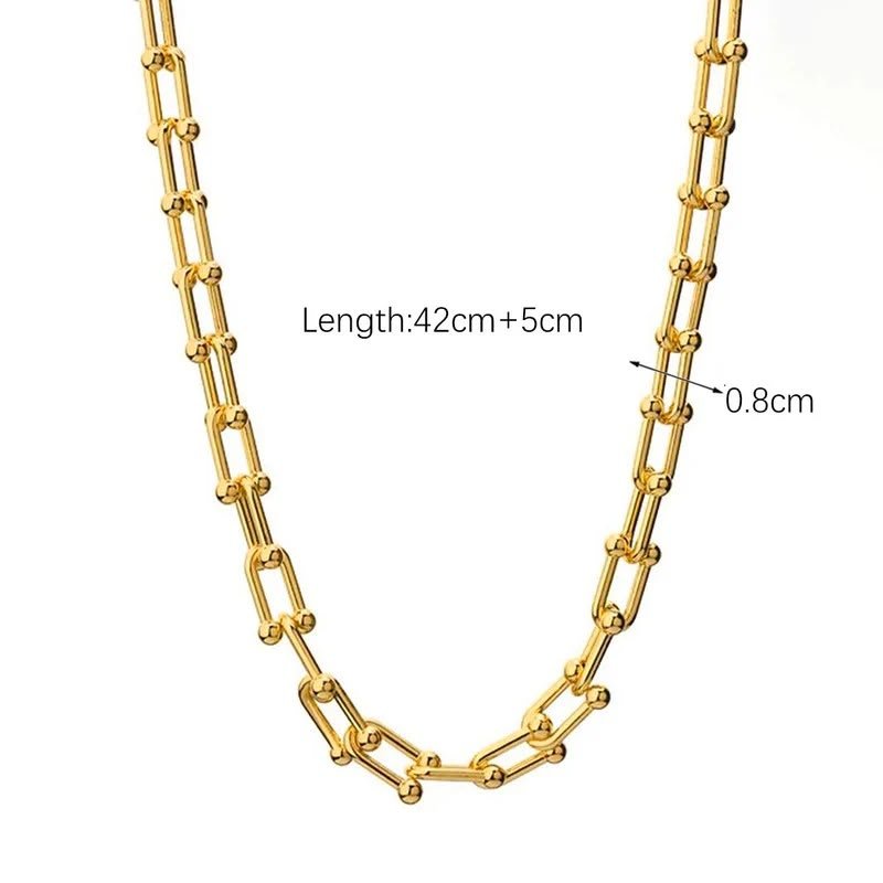 Golden Rope Link Statement Necklace alternate view 3