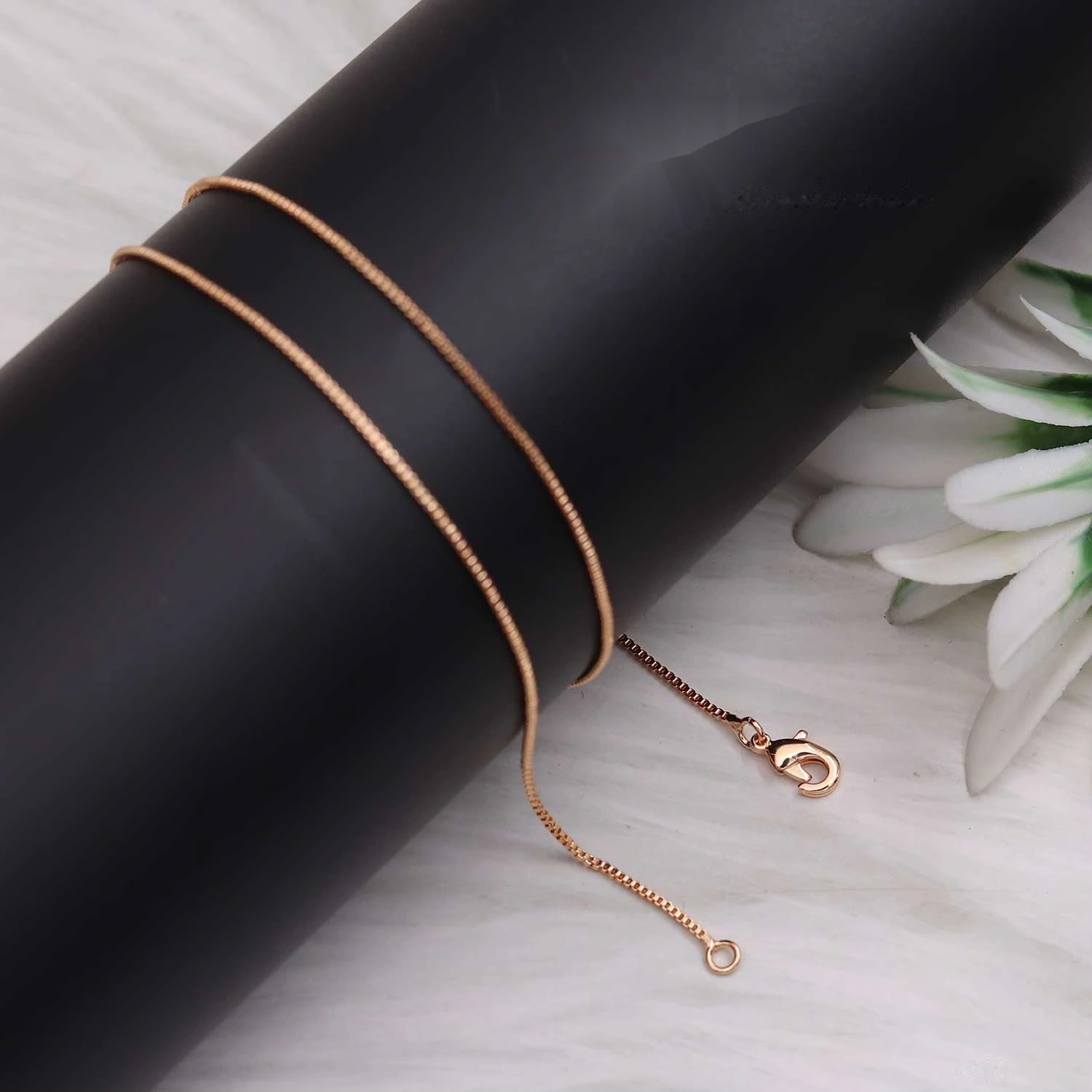 Rose Gold Fine Snake Chain Necklace